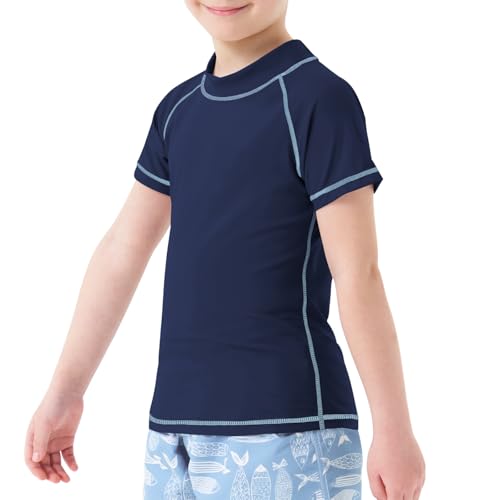 GarBull Jungen Rash Guard UV-Schutz T-Shirt – Kurzarm/Langarm, UPF 50+, Schnelltrocknend, Schwimmshirt für Kinder von GarBull