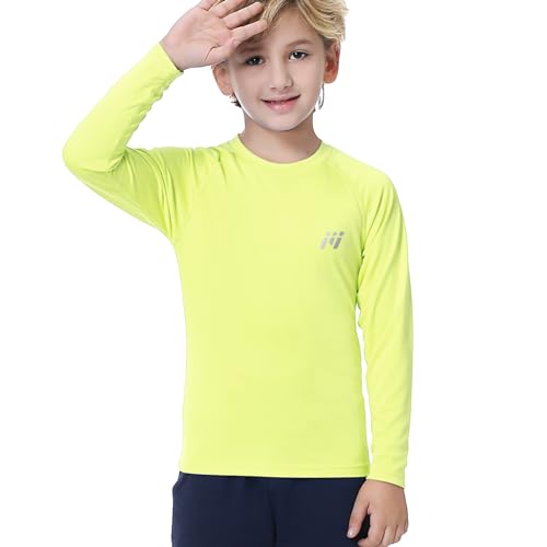 GarBull Kinder UV Shirt UPF50+ Schwimmshirt Badeshirt Langarm Schnelltrocknend Rashguard Rash Vest für Jungen von GarBull