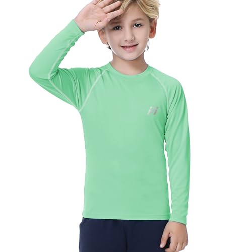 GarBull Kinder UV Shirt UPF50+ Schwimmshirt Badeshirt Langarm Schnelltrocknend Rashguard Rash Vest für Jungen von GarBull