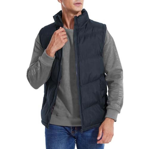 GarBull Weste Herren Steppweste Daunenweste Ärmellose Freizeit Jacke Sportweste Wärme Westen mit Kletttasche für Männer Wandern Reiten Golf von GarBull
