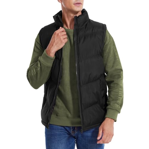 GarBull Weste Herren Steppweste Daunenweste Ärmellose Freizeit Jacke Sportweste Wärme Westen mit Kletttasche für Männer Wandern Reiten Golf von GarBull