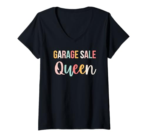 Damen Garage Sale Queen Lustiger Thrifting Yard Sale Wiederverkäufer niedlich T-Shirt mit V-Ausschnitt Damen Garage Sale Queen Lustiger Thrifting Yard Sale Wiederverkäufer niedlich T-Shirt mit V-Ausschnitt von Garage Sale Apparel & Thrifting Co.
