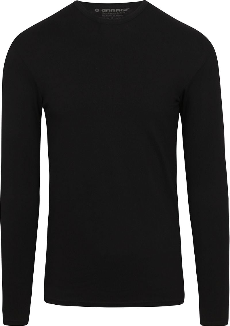 Garage Basic Longsleeve T-Shirt Stretch Schwarz - Größe M von Garage