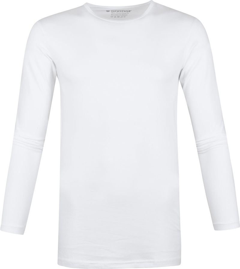 Garage Basic Longsleeve T-Shirt Stretch Weiß - Größe XL von Garage