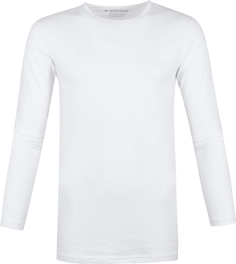 Garage Basic Longsleeve T-Shirt Stretch Weiß - Größe XXL von Garage
