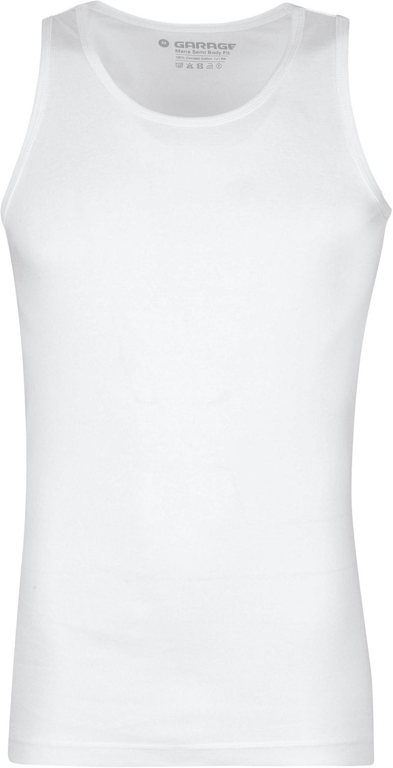 Garage Stretch Basic Singlet Weiß - Größe XL von Garage