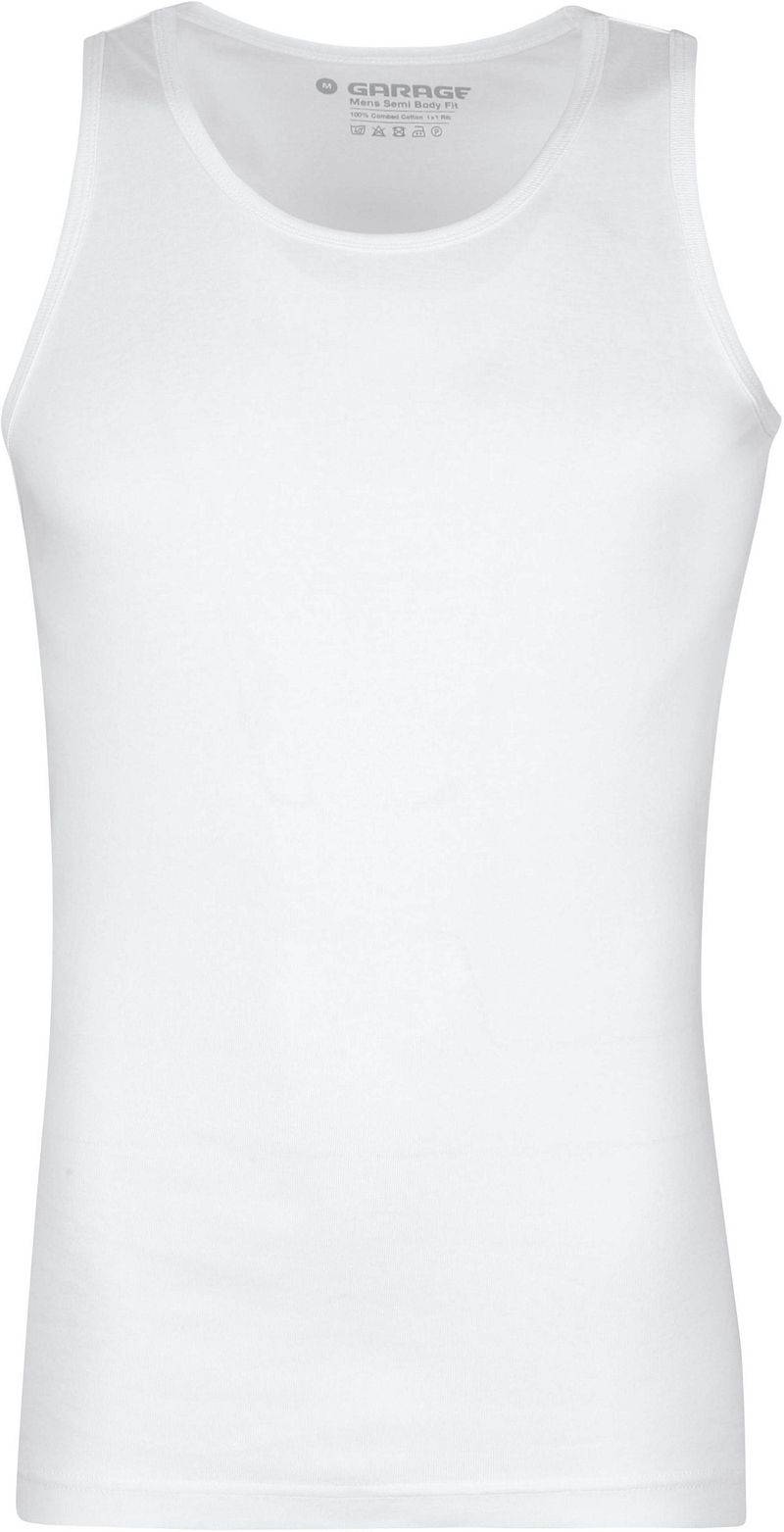 Garage Stretch Basic Singlet Weiß - Größe XL von Garage