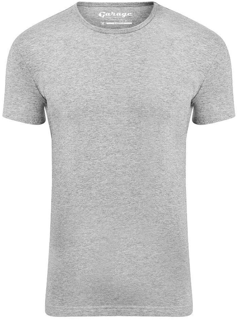 Garage Stretch Basic T-Shirt Grau Rundhals - Größe L von Garage