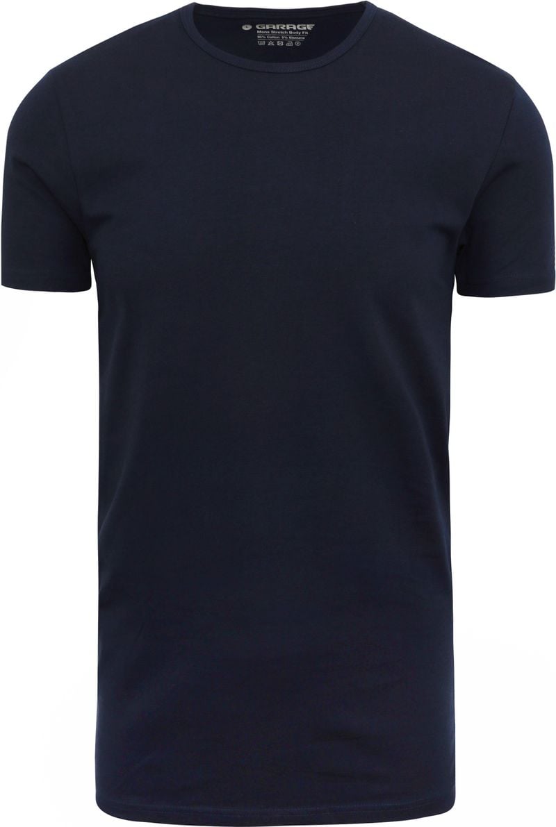 Garage Stretch Basic T-Shirt Navy Rundhals - Größe 3XL von Garage