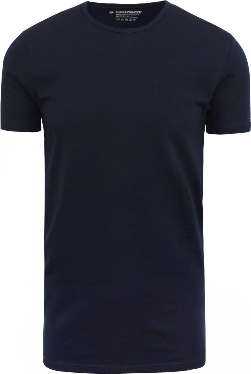Garage Stretch Basic T-Shirt Navy Rundhals - Größe XL von Garage
