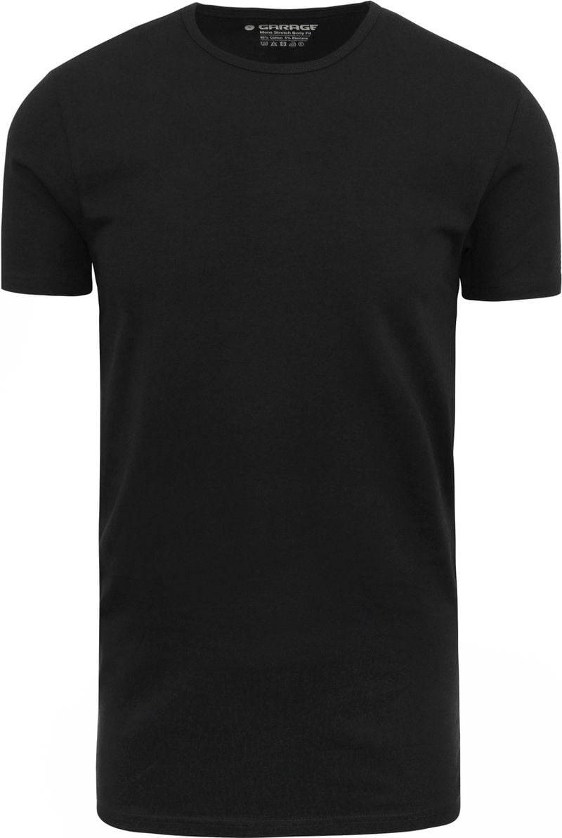 Garage Stretch Basic T-Shirt Schwarz Rundhals - Größe S von Garage