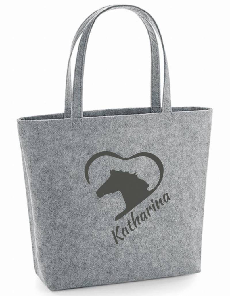 Filztasche Mit Herausnehmbarer Innentasche | 22L 49 X 39 13, 5 Polyester Optinonale Gravur Pferd Herz Name von GarageSixtysix