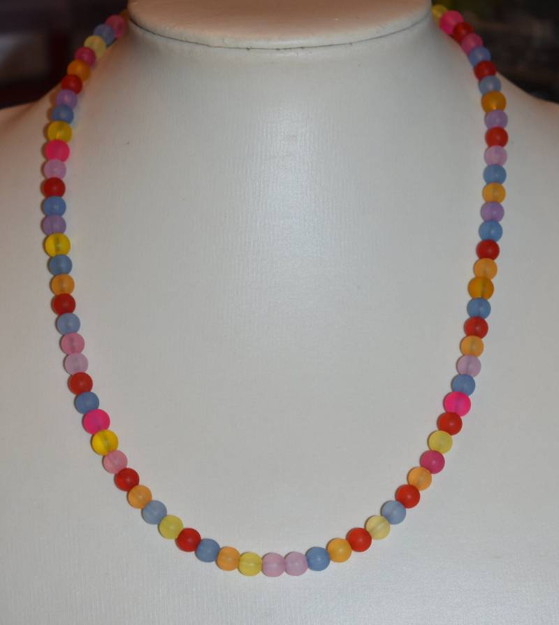 Kette Regenbogenkette Regenbogen Polaris-Effekt Bunt Geschenk Frau Verlobte Freundin Braut von GaramondKreation