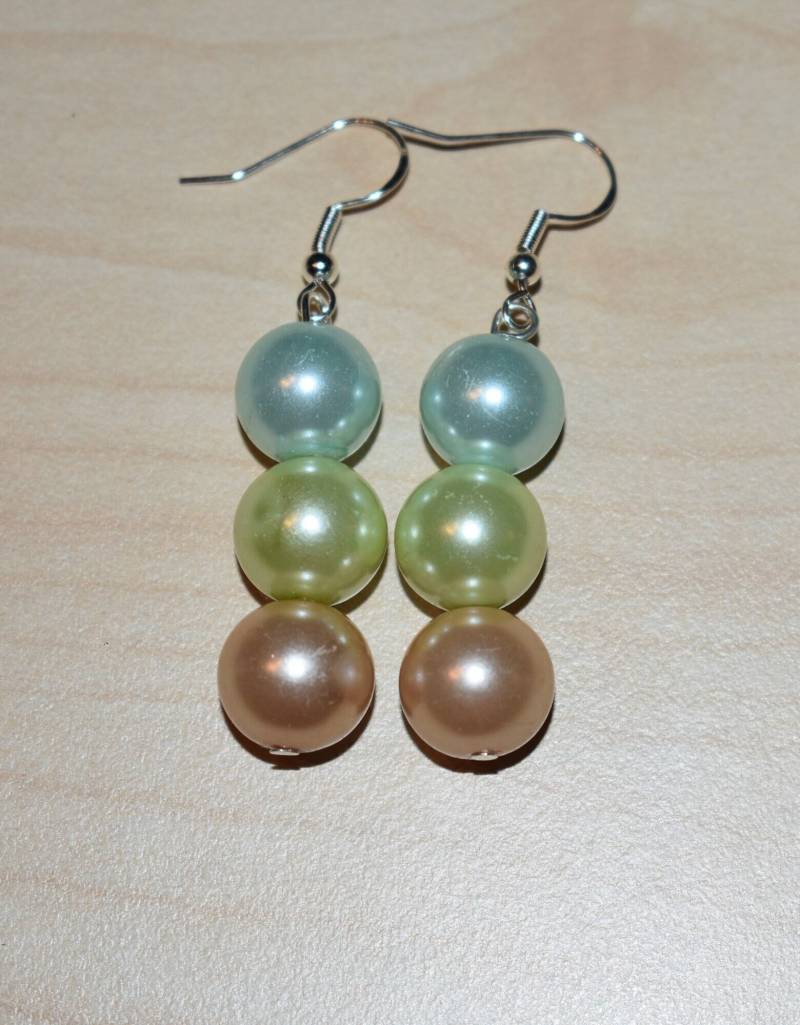 Ohrringe Ohrhänger 925Er Silber Pastellmix Glaswachsperle Perlenohrringe Damen Geschenk Verlobte Freundin Braut von GaramondKreation