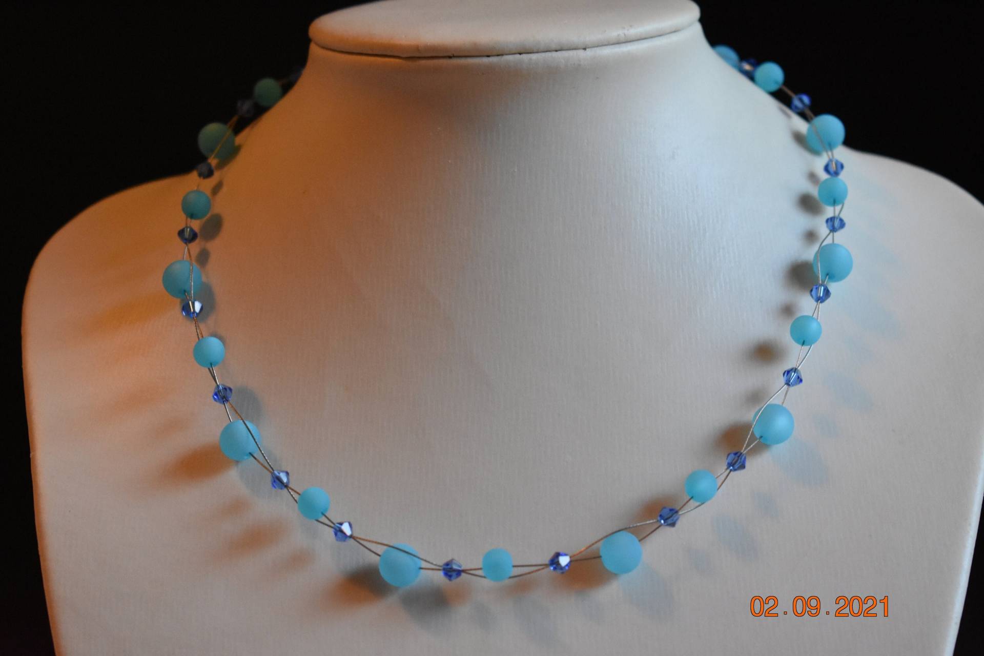 Polariskette Polarisschmuck Polaris Hellblau Aquablau Swarovski Geschenk Frau Verlobte Freundin Braut Brautjungfer Brautschmuck Brautmutter von GaramondKreation