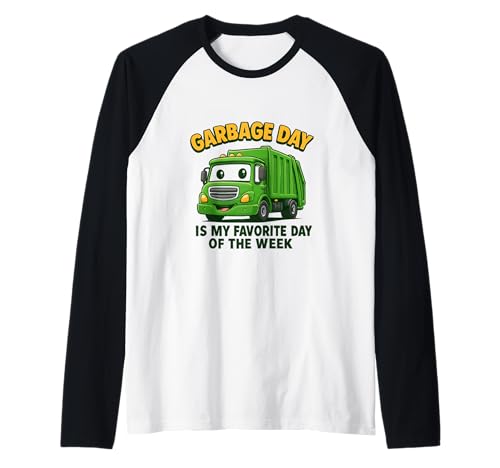 Garbage Day ist der beliebteste Müllwagen für Kinder, Jungen und Kleinkinder Raglan von Garbage Day Truck Truck Apparel For Boys Kids