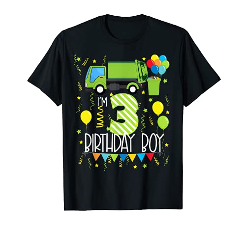 3rd Birthday Boy Garbage Truck 3 Yrs Boys Family Matching T-Shirt 3rd Birthday Boy Garbage Truck 3 Yrs Boys Family Matching T-Shirt von Garbage Truck Birthday Decorations Party Supplies
