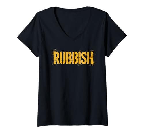Damen Lustiges T-Shirt mit Aufschrift Rubbish T-Shirt mit V-Ausschnitt Damen Lustiges T-Shirt mit Aufschrift Rubbish T-Shirt mit V-Ausschnitt von Garbage Truck Designs by ShirtZilla
