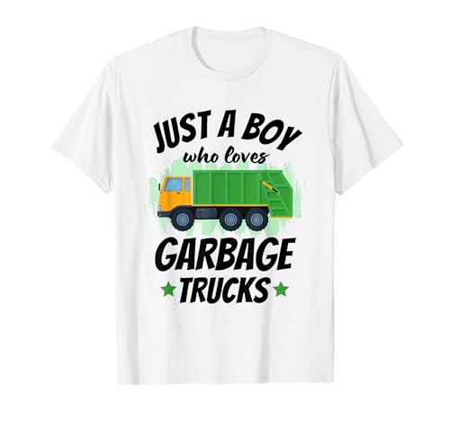 Kids Just A Boy Who Loves Müllwagen Lustiger Müllwagen T-Shirt Kids Just A Boy Who Loves Müllwagen Lustiger Müllwagen T-Shirt von Garbage Truck Tee Designs