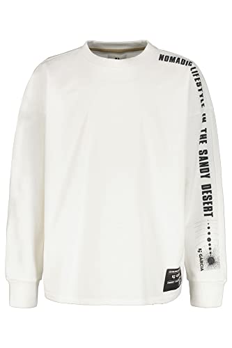 Garcia Kids Jungen Sweater Sweatshirt, Off White, 140/146 von GARCIA DE LA CRUZ