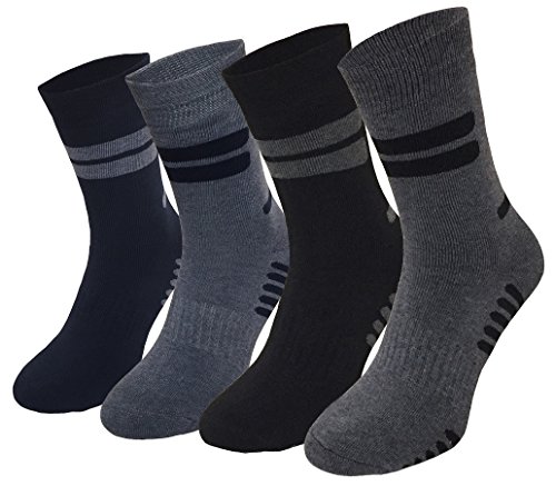 Garcia Pescara 4 oder 12 Paar sehr warme und kuschelige Winter Thermo Socken Gr. 39-42 und 43-46 Wintersocken aus Baumwolle für Herren, Frauen, Jungen und Mädchen geeignet (4, 39-42) von Garcia Pescara