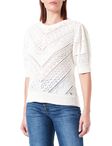 Garcia Damen S20041_Ladies Pullover, Off White, L von Garcia