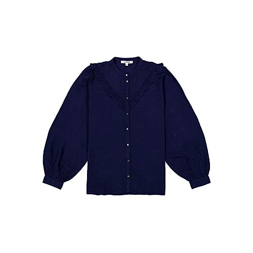 Garcia Damen Shirt Long Sleeve Bluse, Navy Peony, M von Garcia