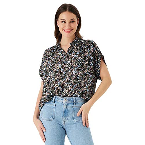 Garcia Damen Shirt Short Sleeve Bluse, Black, S von Garcia