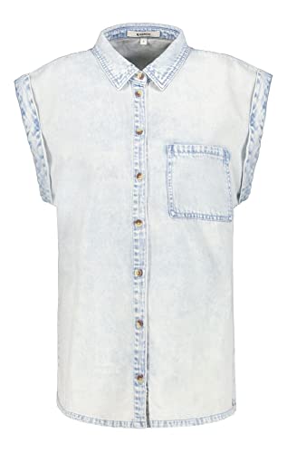 Garcia Damen Shirt Short Sleeve Bluse, Blue Bleach, L von Garcia