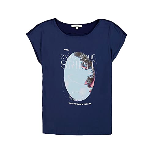 Garcia Damen Short Sleeve T-Shirt, Navy Peony, XL von Garcia