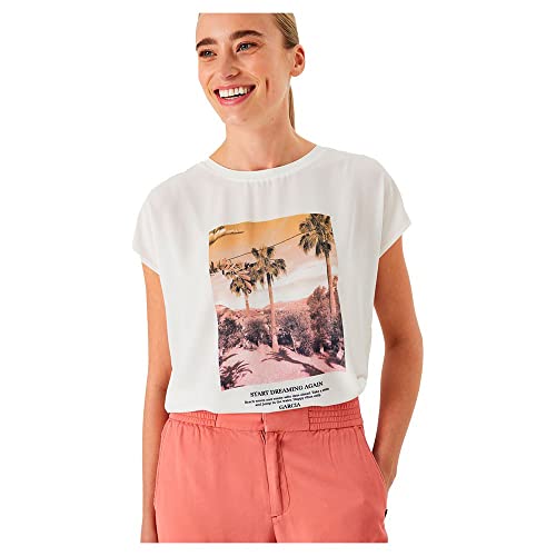 Garcia Damen Short Sleeve T-Shirt, Off White, L von Garcia