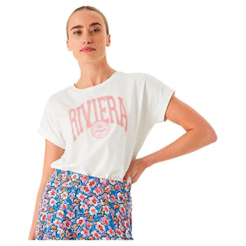 Garcia Damen Short Sleeve T-Shirt, Off White, L von Garcia