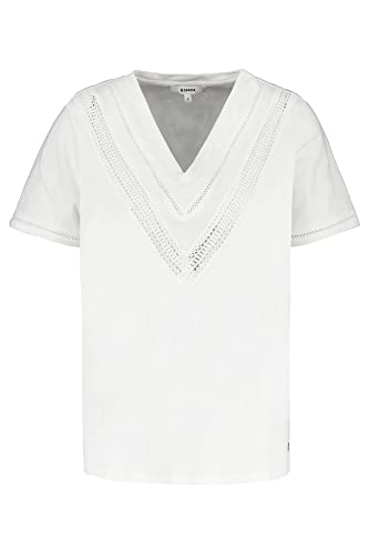 Garcia Damen Short Sleeve T-Shirt, Off White, XL von Garcia