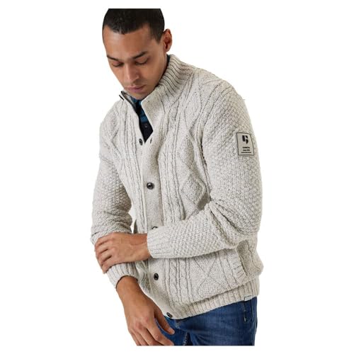 Garcia Herren Cardigan Knit Strickjacke, Cream Melee, XX-Large von Garcia