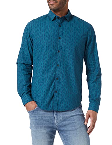 Garcia Herren Shirt Long Sleeve Hemd, Teal, L von Garcia