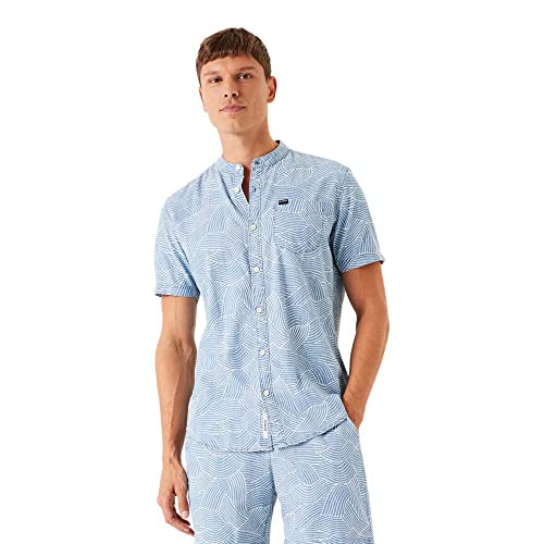 Garcia Herren Shirt Short Sleeve Hemd, Indigo, XL von Garcia