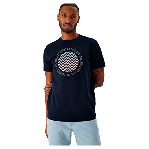 Garcia Herren Short Sleeve T-Shirt, Dark Moon, M von Garcia