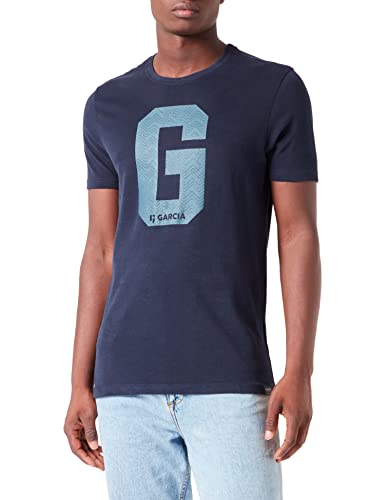 Garcia Herren Short Sleeve T-Shirt, Dark Moon, XL von Garcia