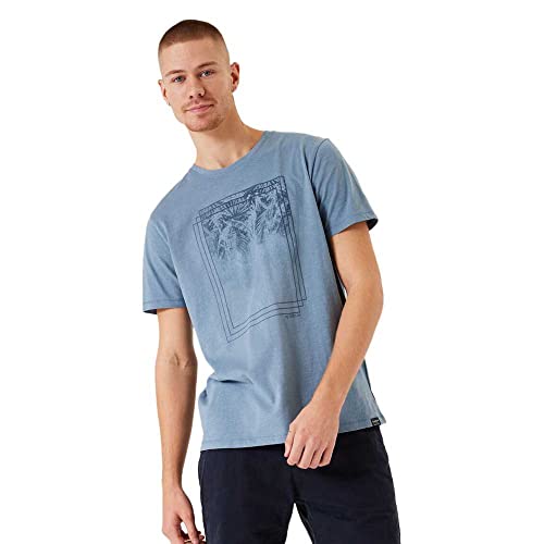 Garcia Herren Short Sleeve T-Shirt, Stone Blue, L von GARCIA DE LA CRUZ