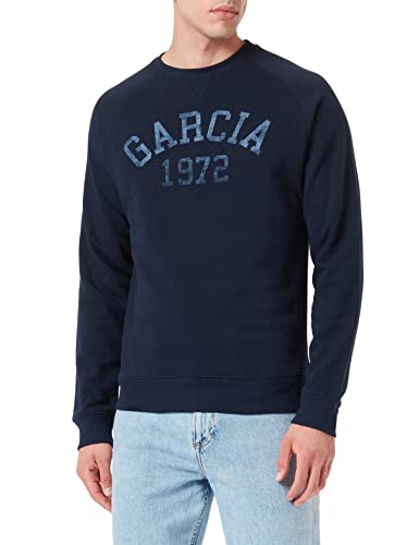 Garcia Herren U21266_Men`s Sweat Sweatshirt, Dark Moon, L von Garcia