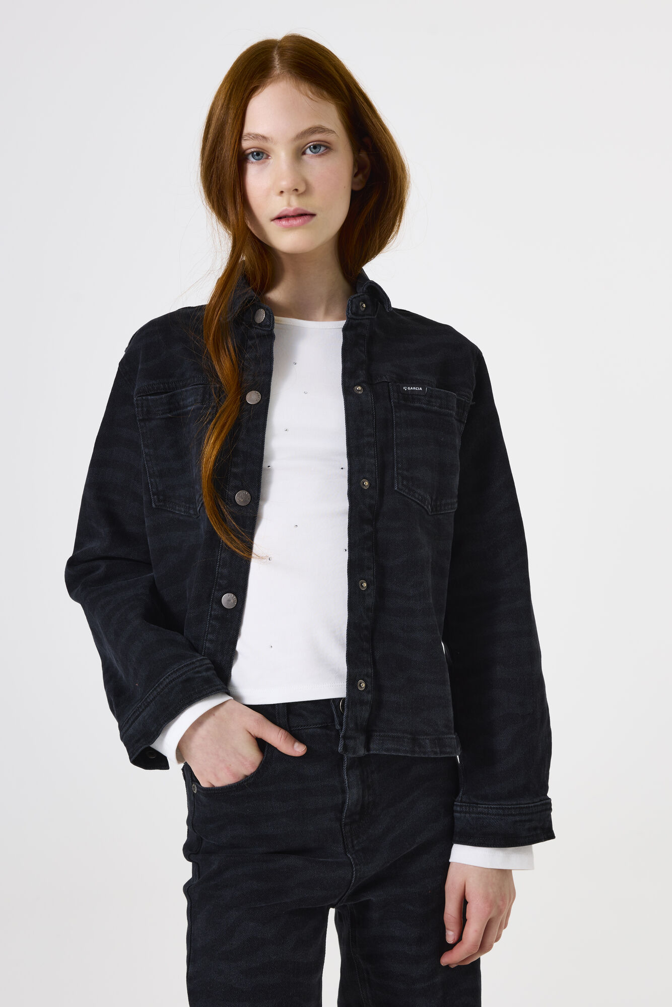 Garcia Jeansjacke "colbert + gilet" mit All-Over Print for GIRLS von Garcia