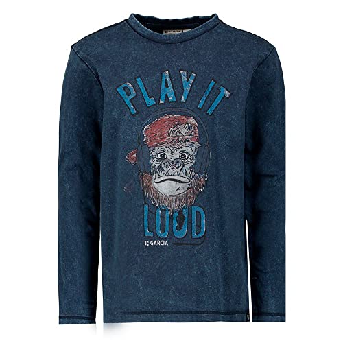 Garcia Jungen Long Sleeve T-Shirt, Dark Moon, 128/134 von Garcia