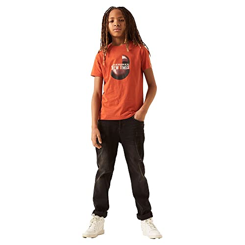 Garcia Jungen Short Sleeve T-Shirt, orange Rust, 128/134 von Garcia