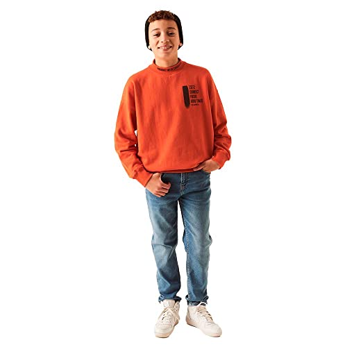 Garcia Jungen Sweater Sweatshirt, orange Rust, 140/146 von Garcia