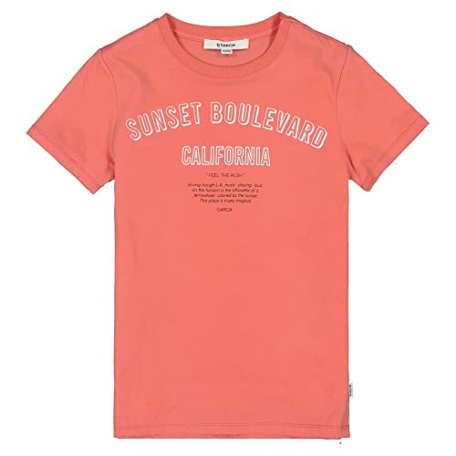 Garcia Kids Mädchen T-Shirt mit Textprint C12401, wash orange von Garcia