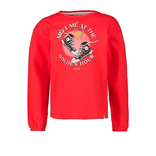 Garcia Mädchen Long Sleeve T-Shirt, Candy red, 128/134 von Garcia