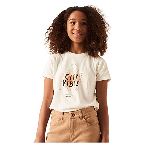 Garcia Mädchen Short Sleeve T-Shirt, Off White, 128/134 von Garcia