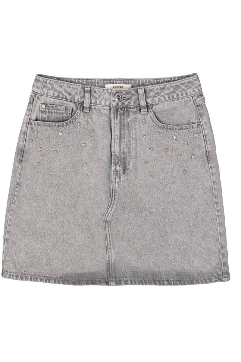 Garcia - Minirock mit Nieten grau - Gr. - XS von Garcia