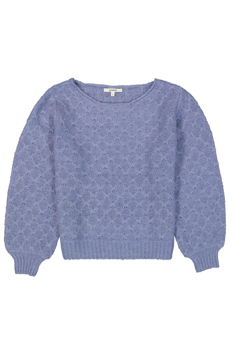 Garcia - Pullover mit Ballonärmel blau - Gr. - L von Garcia