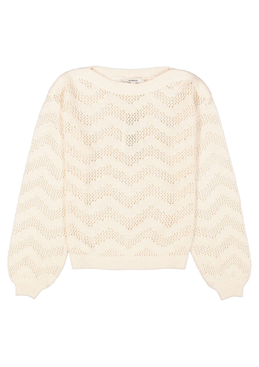 Garcia - Strickpullover weiß - Gr. - XS von Garcia